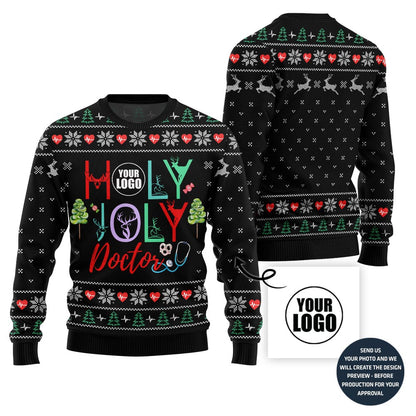 Holy Joly Doctor Custom Logo Christmas Sweater