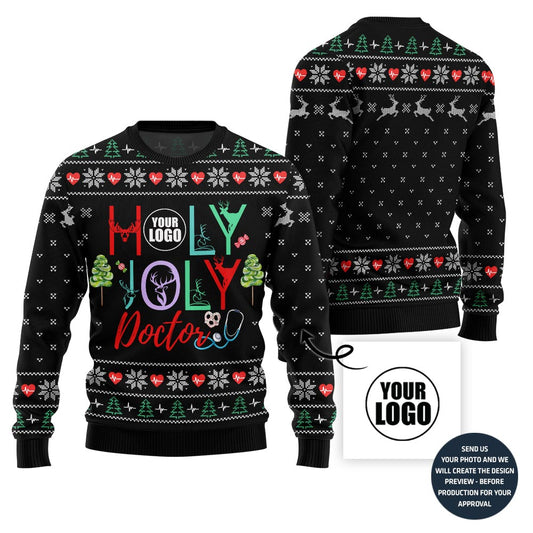 Holy Joly Doctor Custom Logo Christmas Sweater