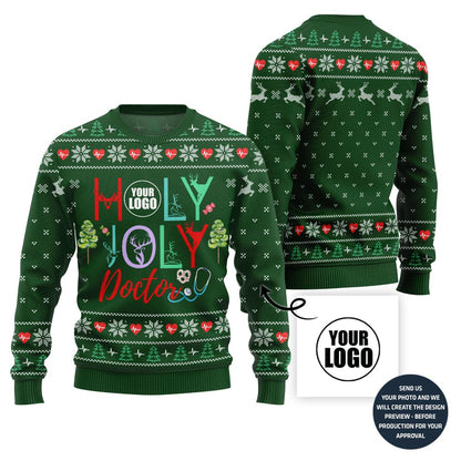 Holy Joly Doctor Custom Logo Christmas Sweater