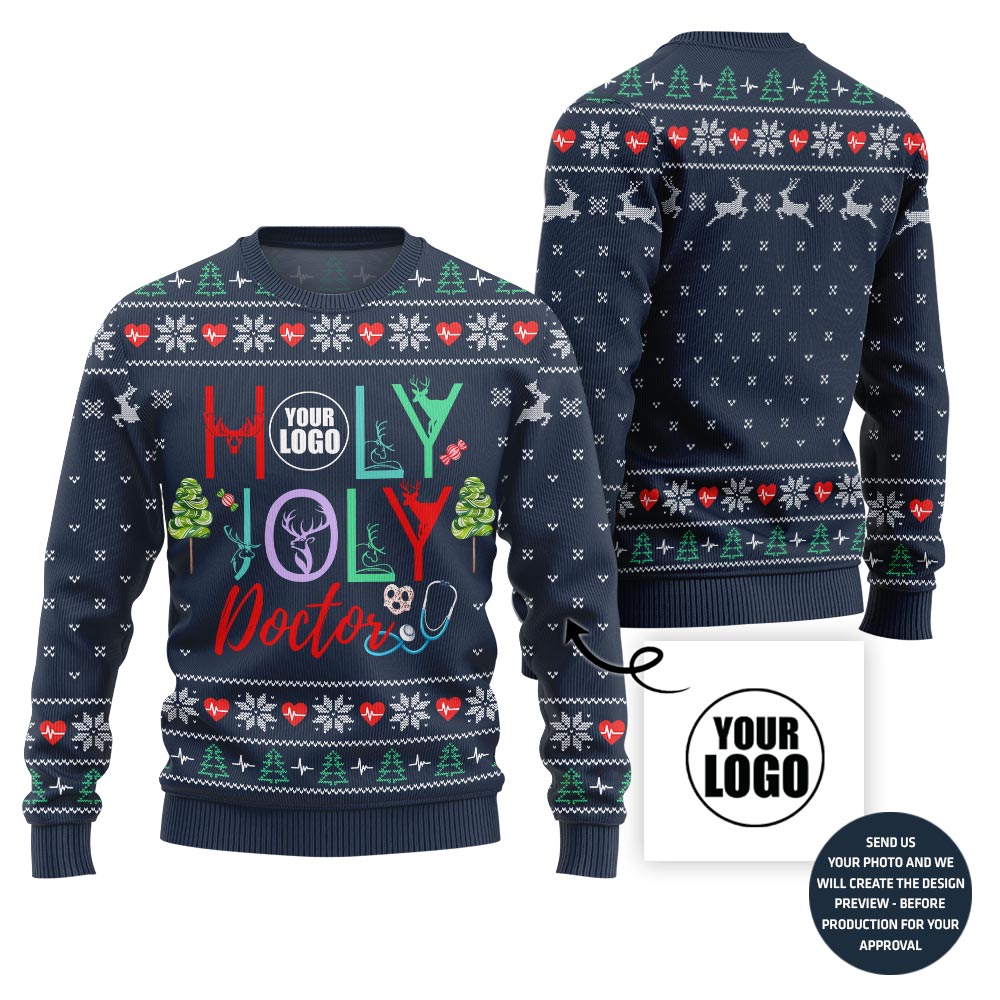 Holy Joly Doctor Custom Logo Christmas Sweater