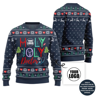 Holy Joly Doctor Custom Logo Christmas Sweater