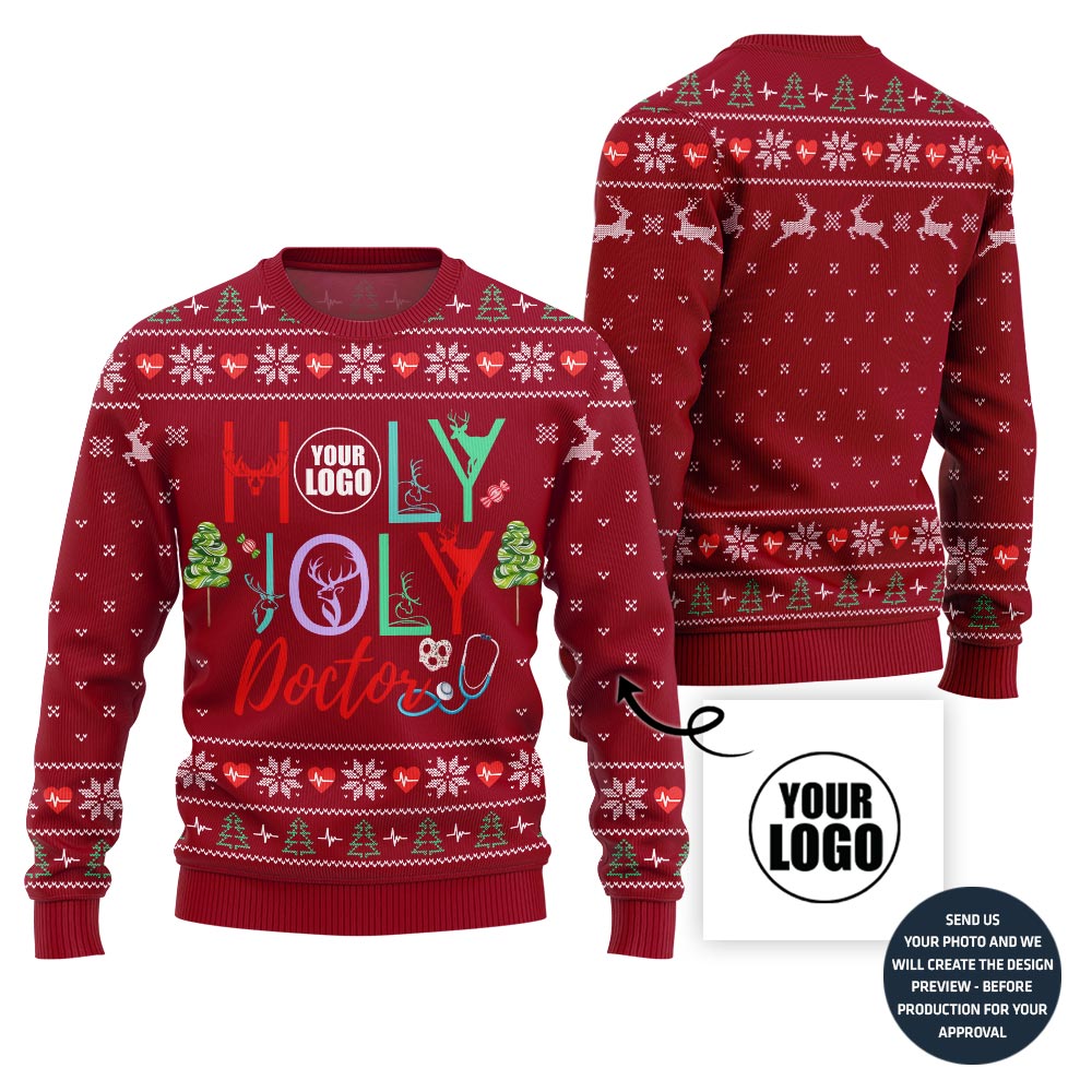 Holy Joly Doctor Custom Logo Christmas Sweater