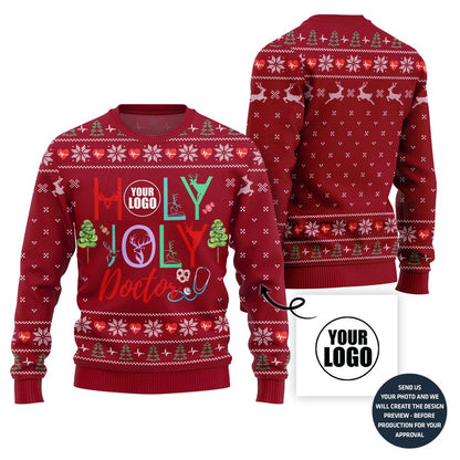 Holy Joly Doctor Custom Logo Christmas Sweater