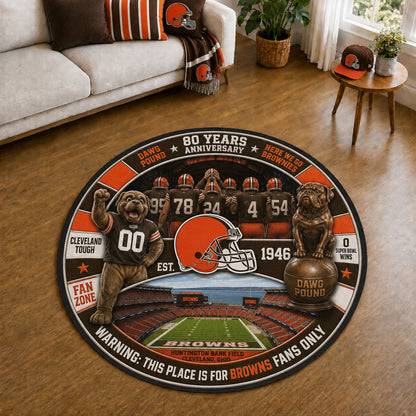All Football Teams Custom Print Premium Round Mat Washable – Personalized Round Mat