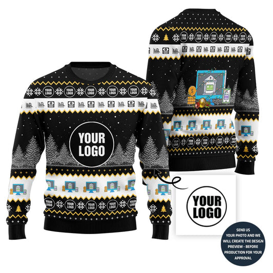 Custom Logo Bank Investment Christmas Sweater