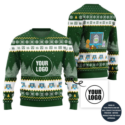 Custom Logo Bank Investment Christmas Sweater