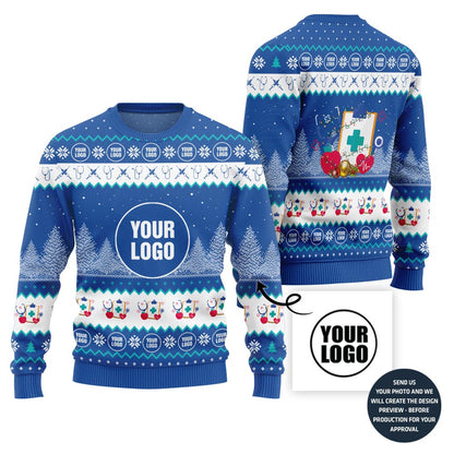 Custom Logo Clinics Ugly Christmas Sweater