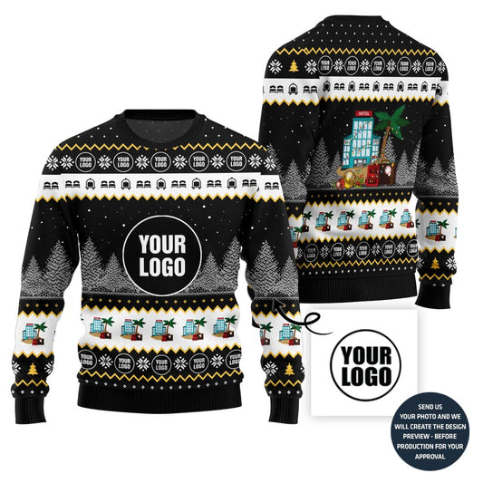Custom Logo Hotel Ugly Christmas Sweater