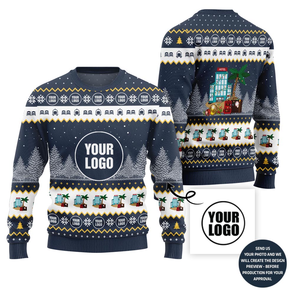 Custom Logo Hotel Ugly Christmas Sweater