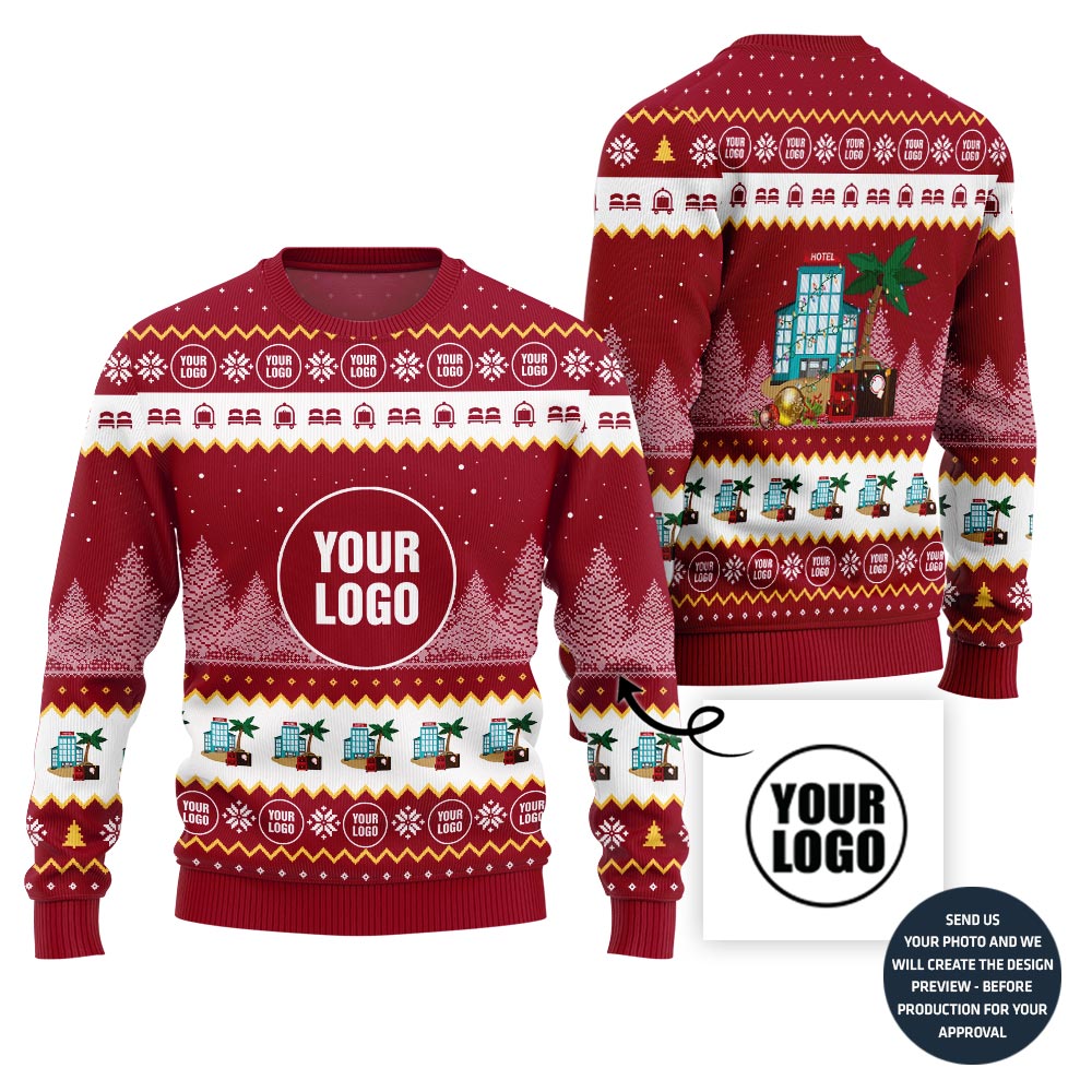 Custom Logo Hotel Ugly Christmas Sweater