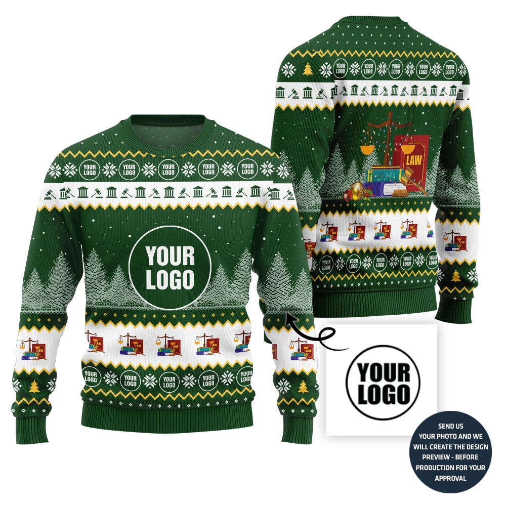 Custom Logo Law Ugly Christmas Sweater