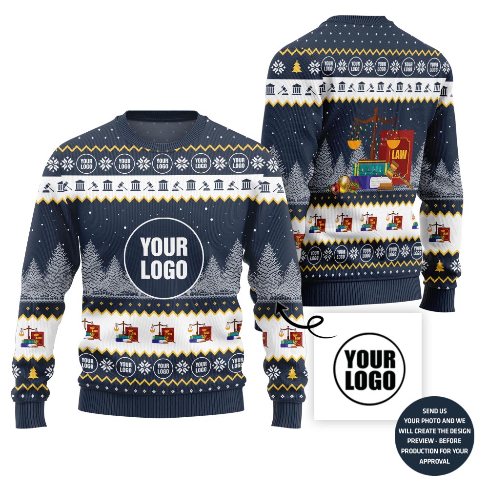 Custom Logo Law Ugly Christmas Sweater