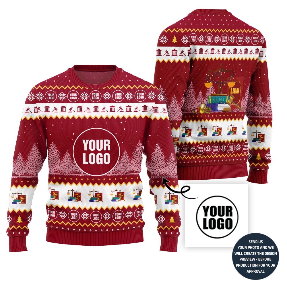 Custom Logo Law Ugly Christmas Sweater