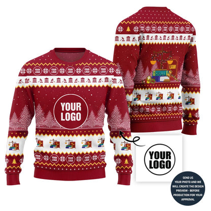 Custom Logo Law Ugly Christmas Sweater