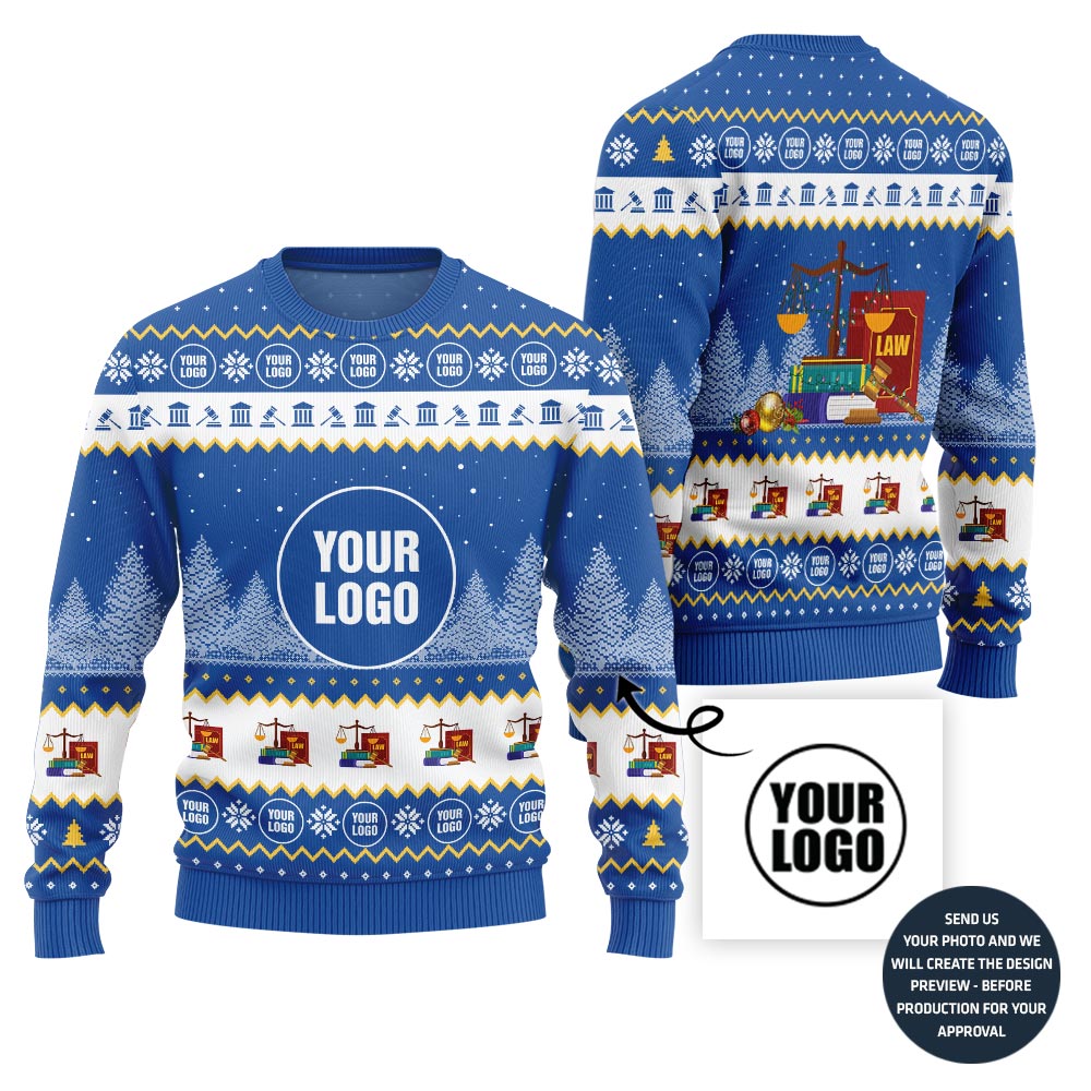Custom Logo Law Ugly Christmas Sweater