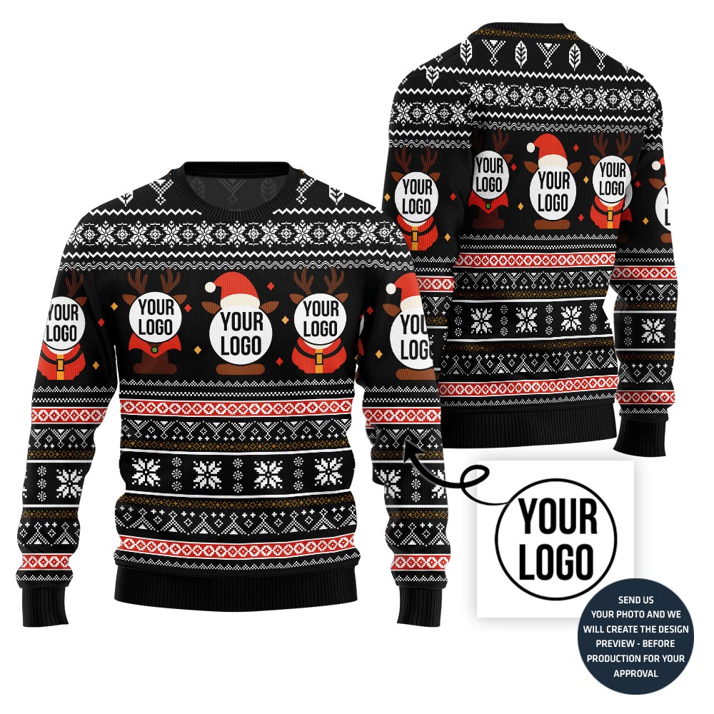 Custom Logos Ugly Christmas Sweater