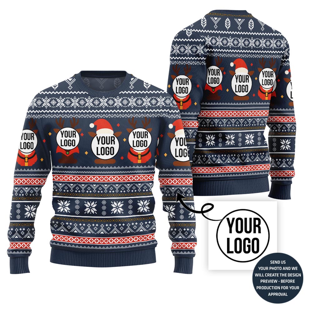 Custom Logos Ugly Christmas Sweater