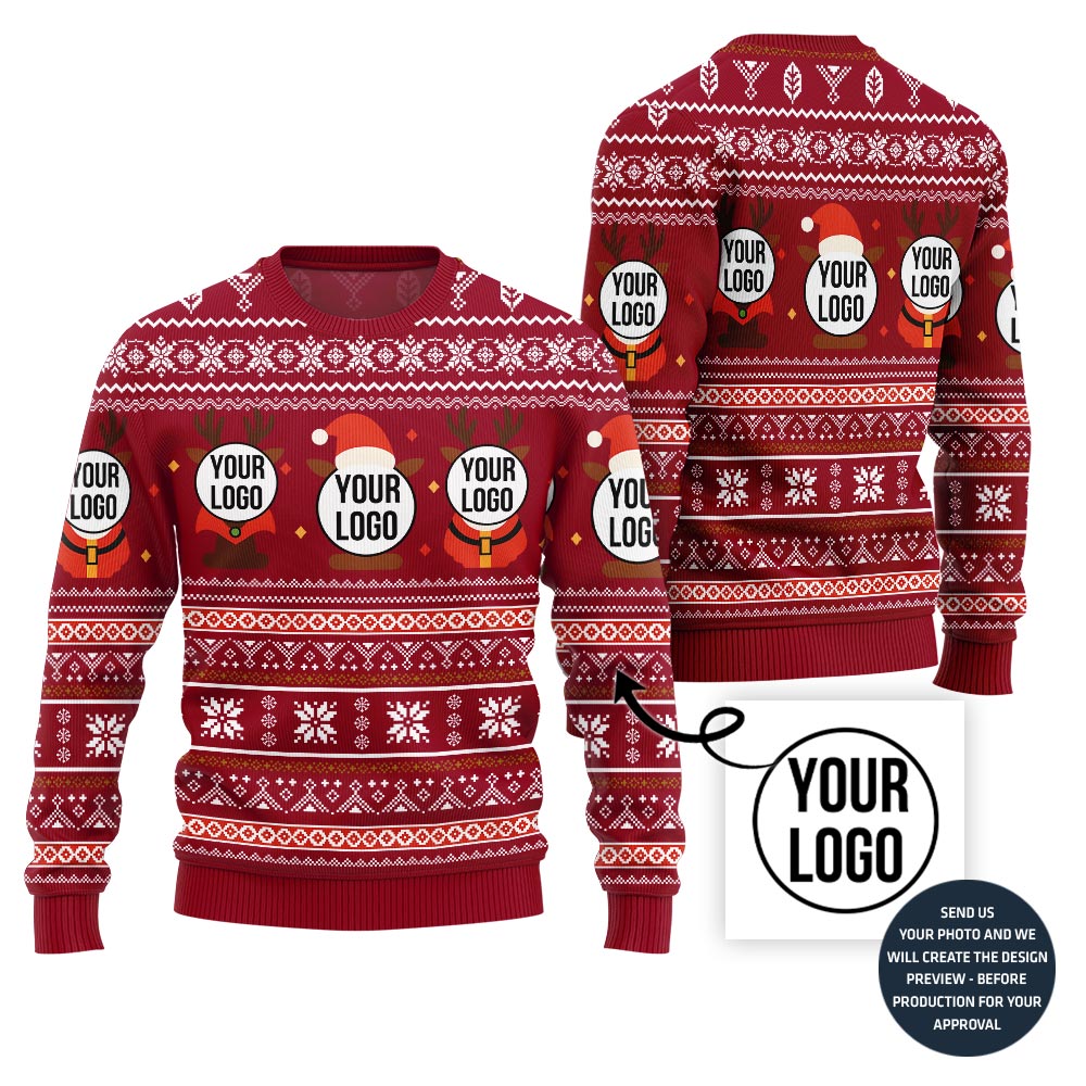 Custom Logos Ugly Christmas Sweater
