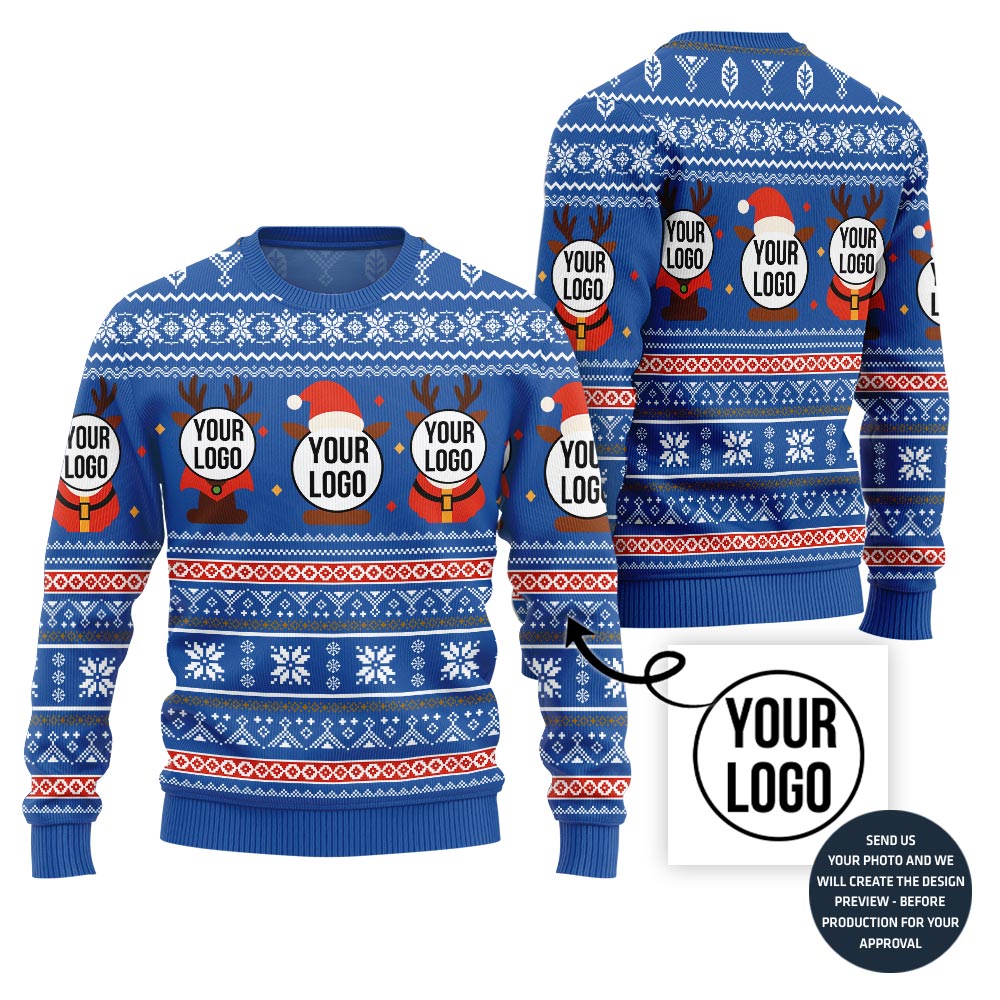 Custom Logos Ugly Christmas Sweater