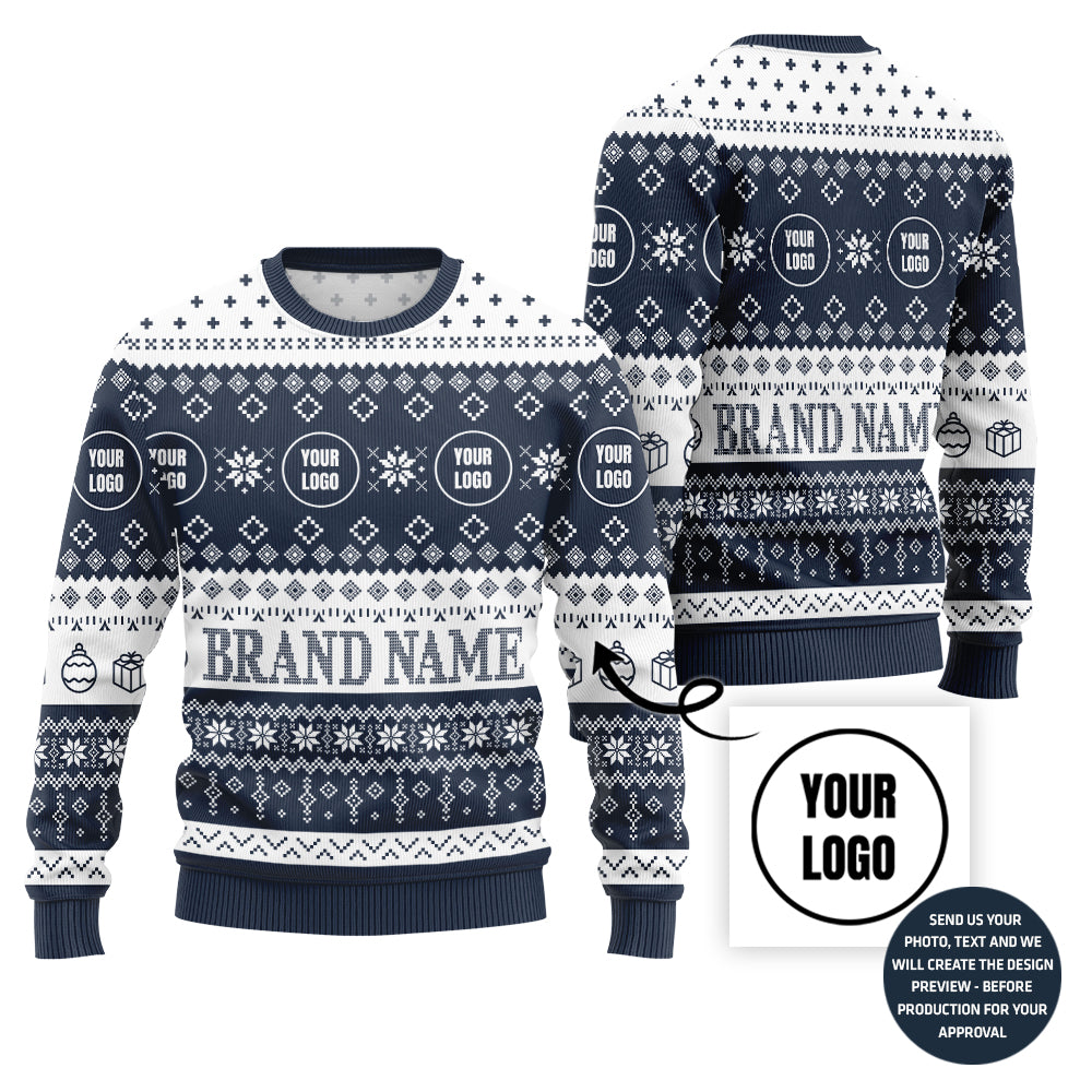 Logo Custom Ugly Christmas Sweater For Brand