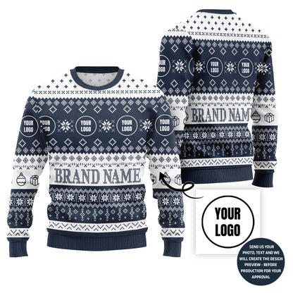 Logo Custom Ugly Christmas Sweater For Brand