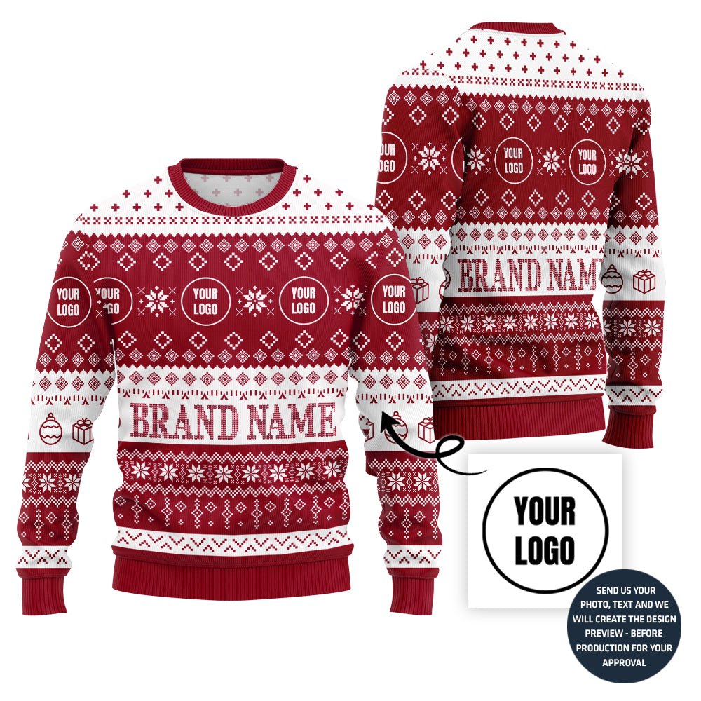 Logo Custom Ugly Christmas Sweater For Brand