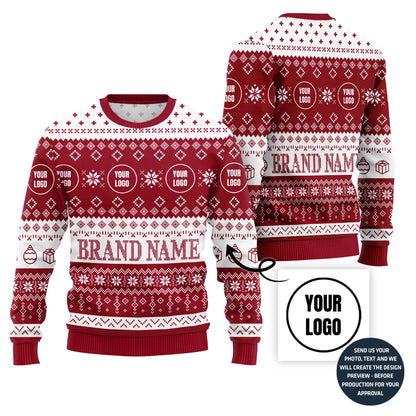 Logo Custom Ugly Christmas Sweater For Brand