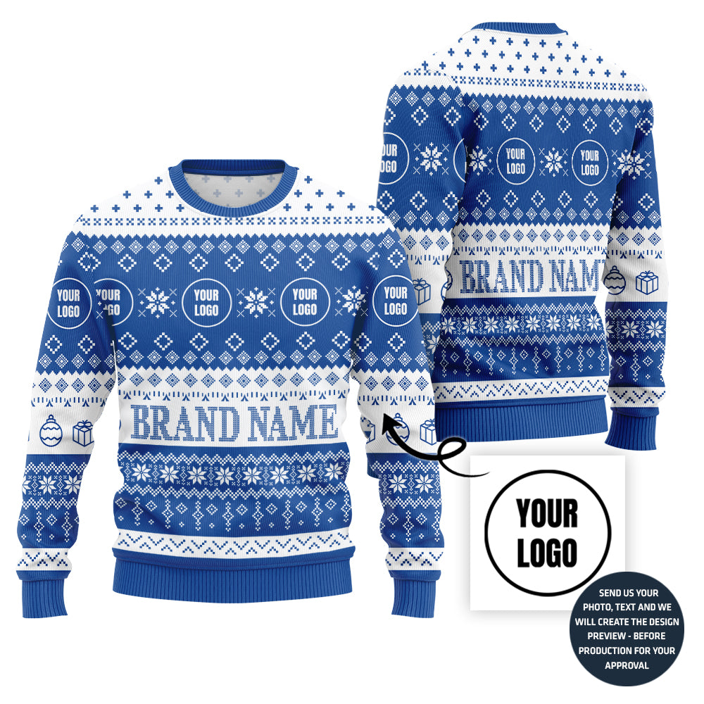 Logo Custom Ugly Christmas Sweater For Brand