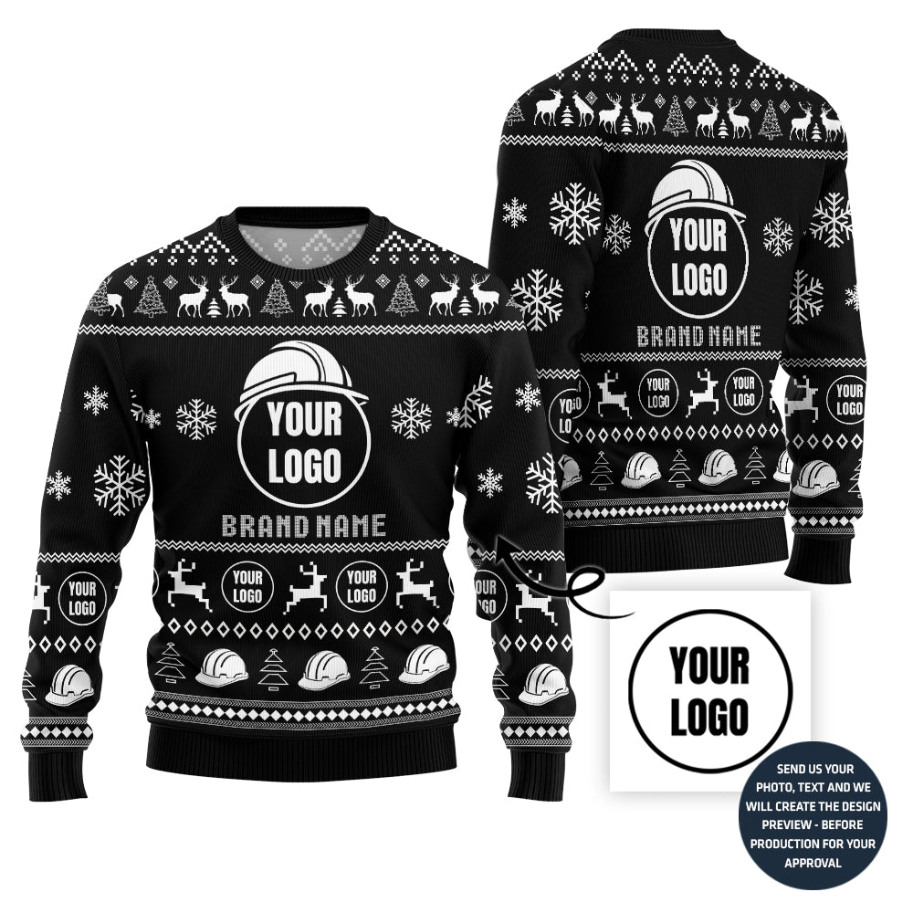 Custom Logo Construction Industry Christmas Sweater