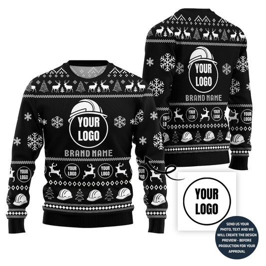 Custom Logo Construction Industry Christmas Sweater