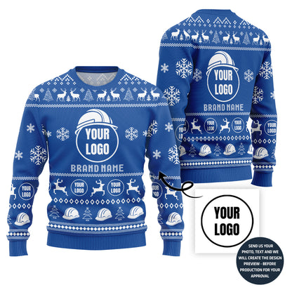 Custom Logo Construction Industry Christmas Sweater