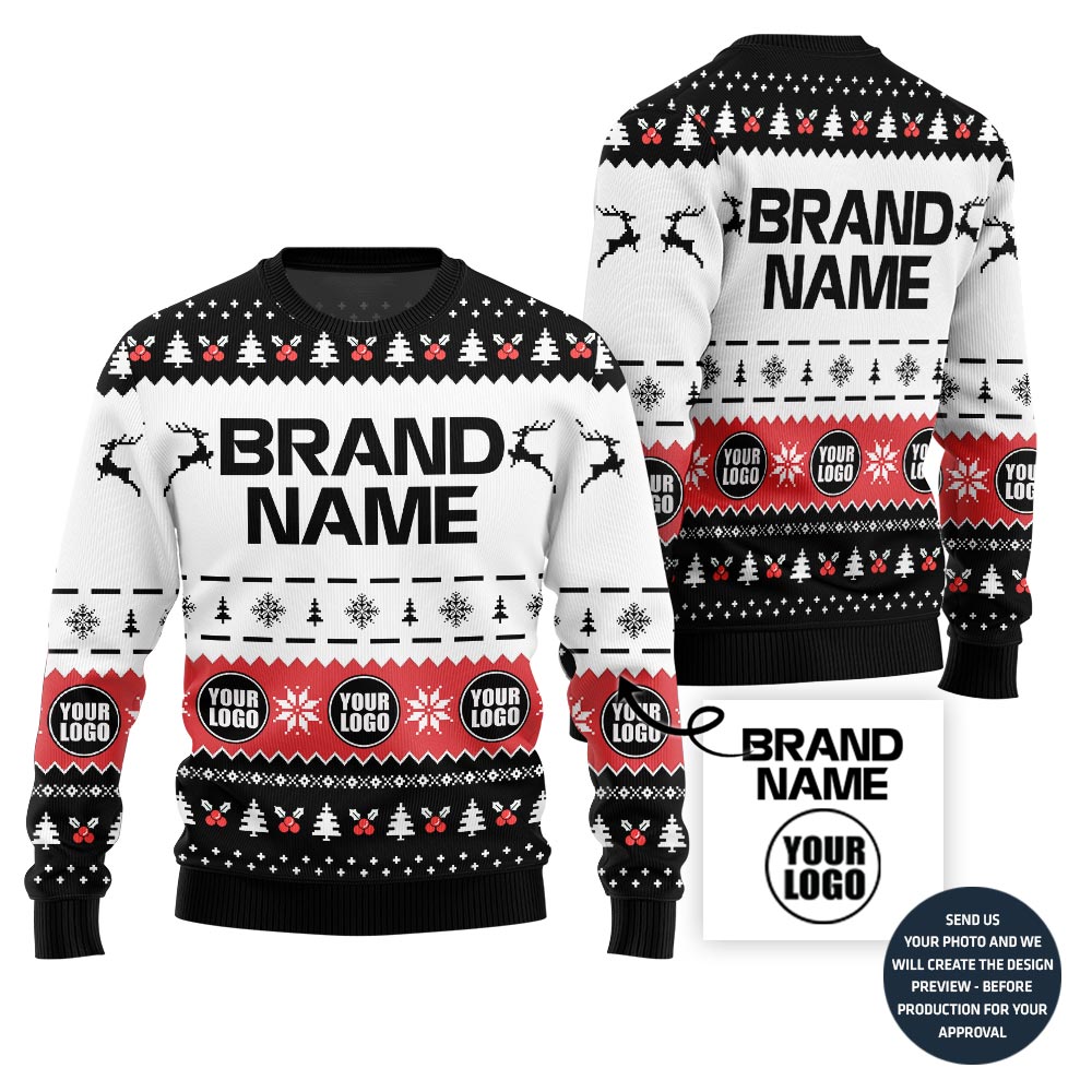 Brand Name Center Ugly Christmas Sweater For Company