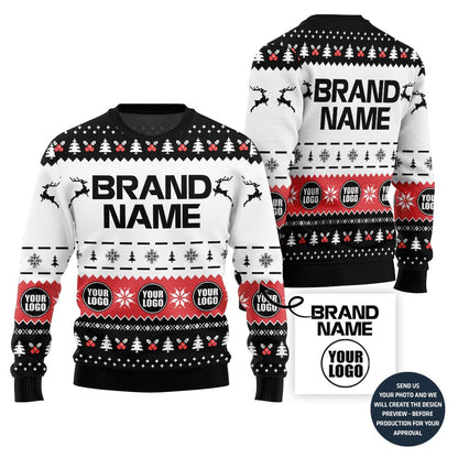 Brand Name Center Ugly Christmas Sweater For Company