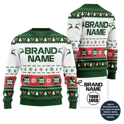 Brand Name Center Ugly Christmas Sweater For Company