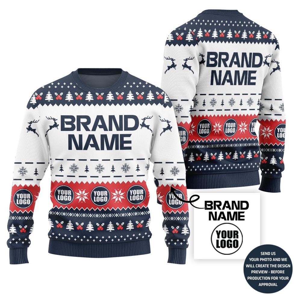 Brand Name Center Ugly Christmas Sweater For Company
