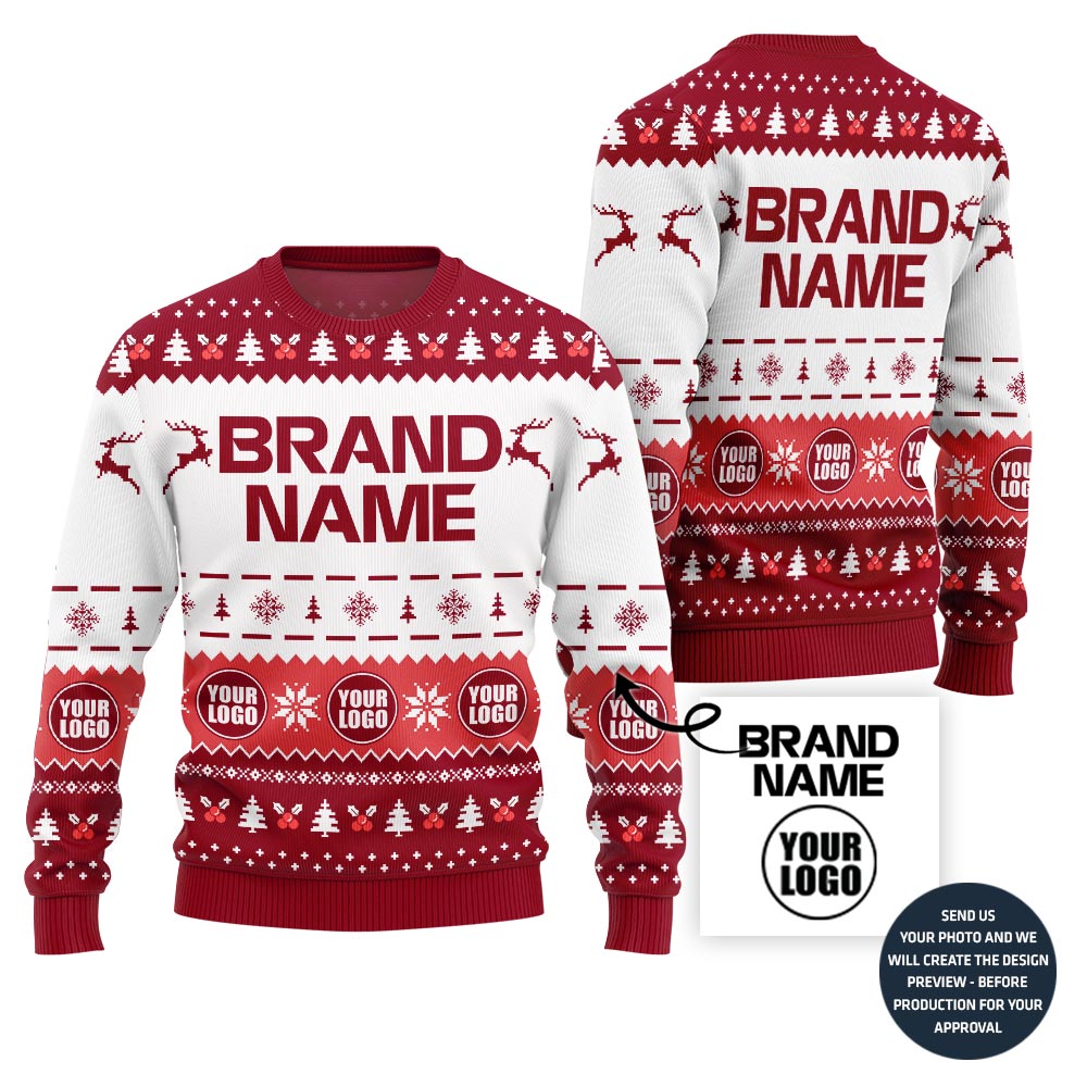 Brand Name Center Ugly Christmas Sweater For Company