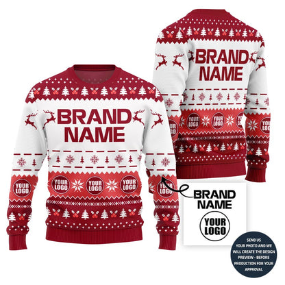 Brand Name Center Ugly Christmas Sweater For Company