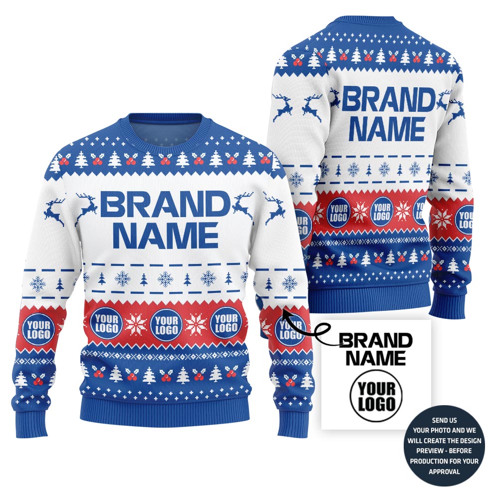 Brand Name Center Ugly Christmas Sweater For Company