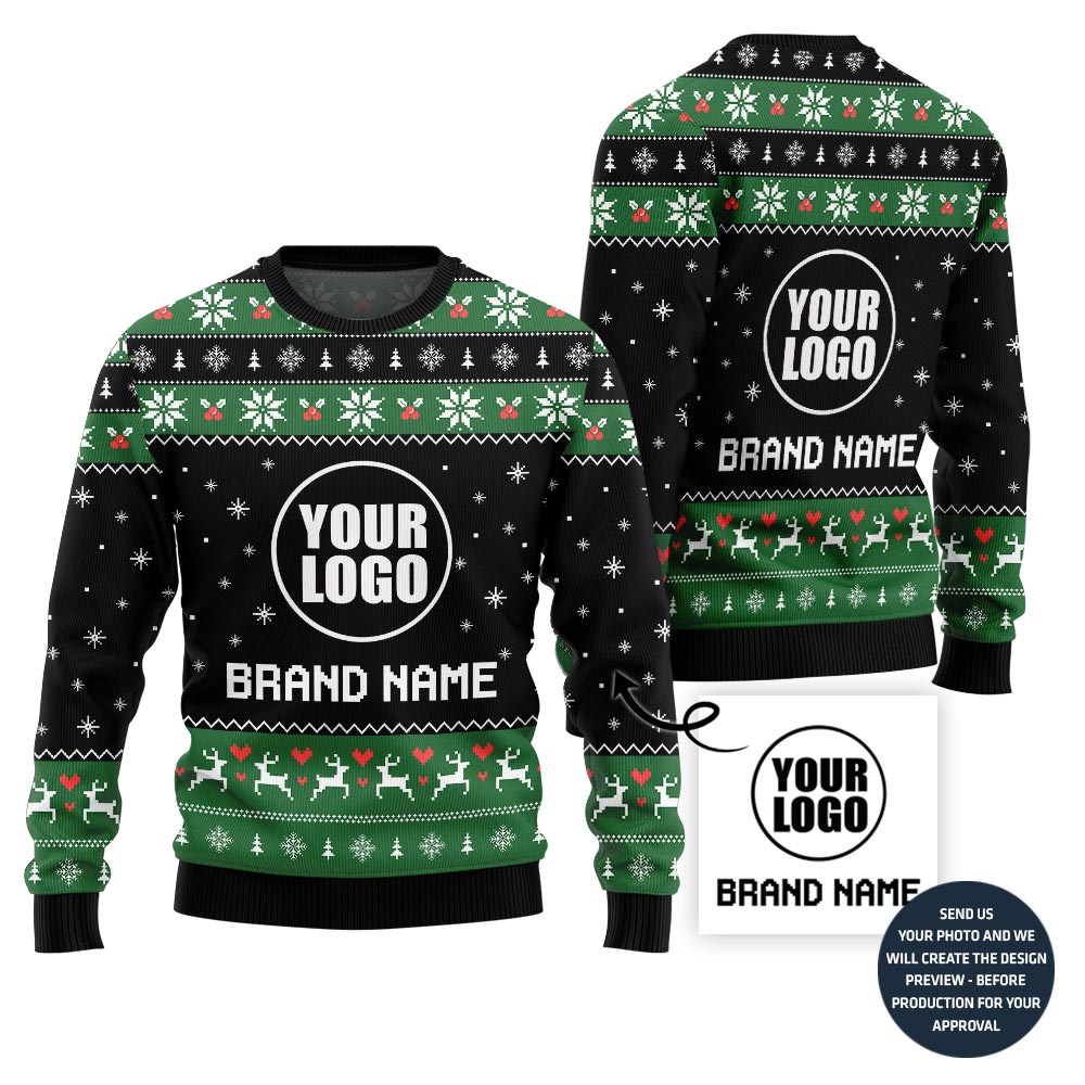 Custom Logo And Brand Name Christmas Vibe Sweater