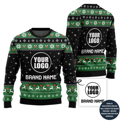 Custom Logo And Brand Name Christmas Vibe Sweater