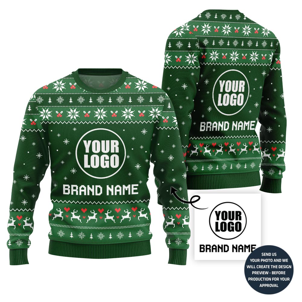 Custom Logo And Brand Name Christmas Vibe Sweater