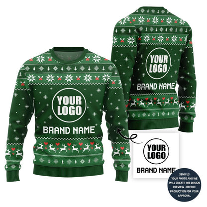 Custom Logo And Brand Name Christmas Vibe Sweater