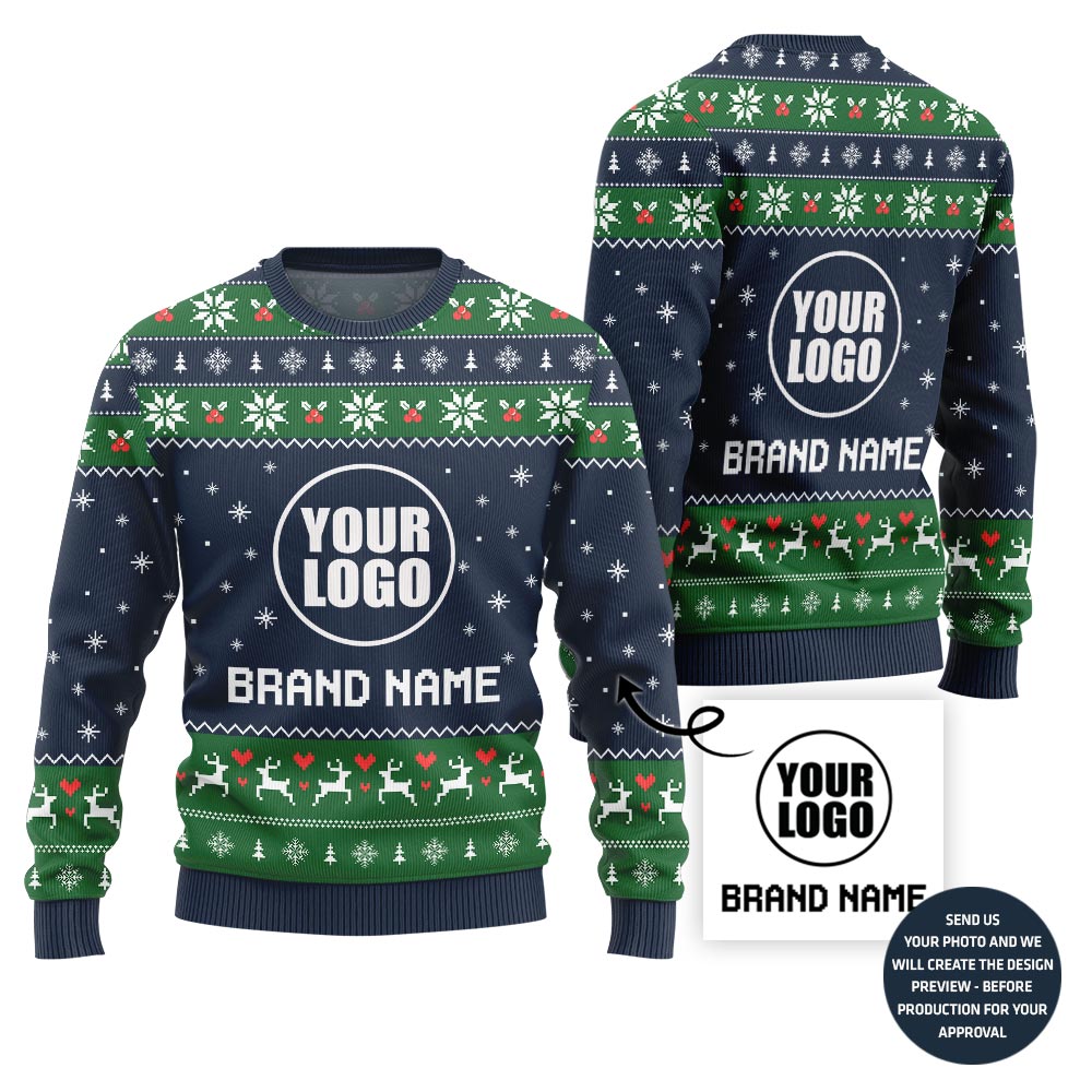 Custom Logo And Brand Name Christmas Vibe Sweater