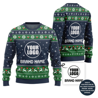 Custom Logo And Brand Name Christmas Vibe Sweater