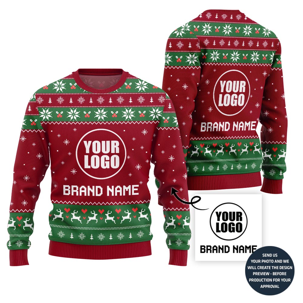 Custom Logo And Brand Name Christmas Vibe Sweater