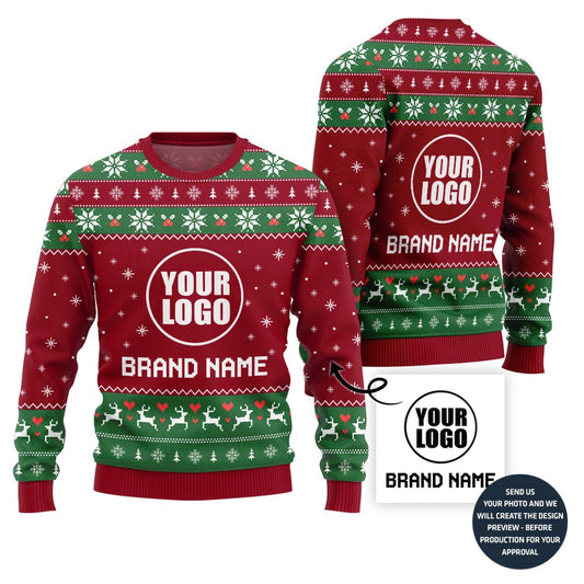 Custom Logo And Brand Name Christmas Vibe Sweater