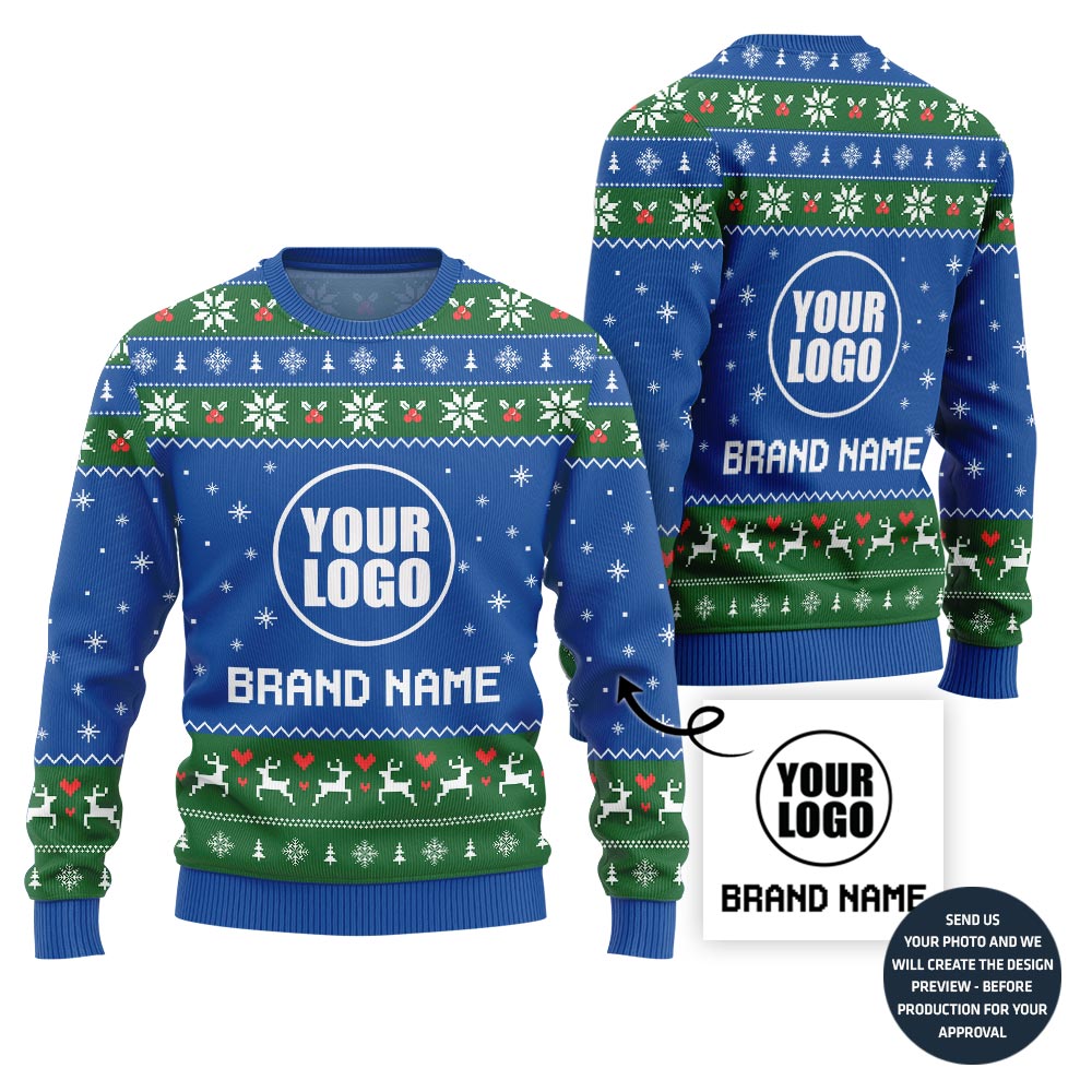 Custom Logo And Brand Name Christmas Vibe Sweater