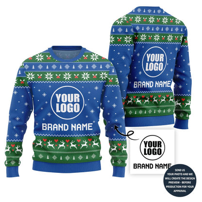 Custom Logo And Brand Name Christmas Vibe Sweater