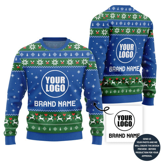 Custom Logo And Brand Name Christmas Vibe Sweater