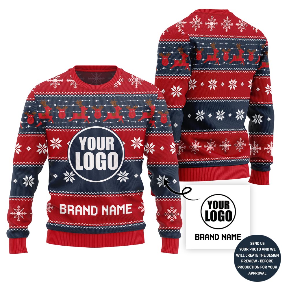 Holiday Christmas Vibe Custom Ugly Christmas Sweater